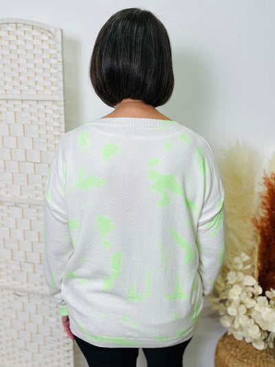 "SNOOPY" Fine Knit Top-White & Green
