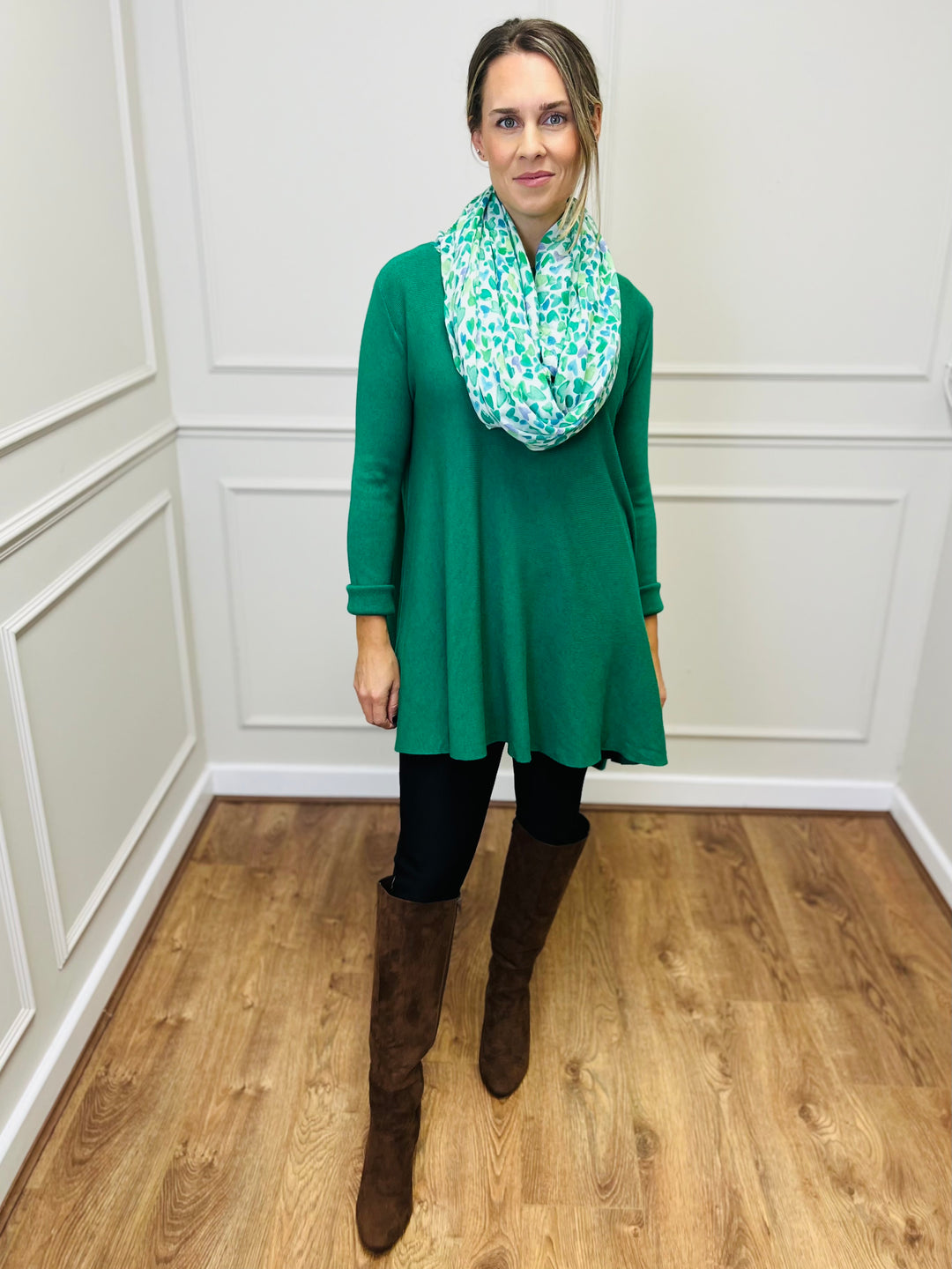 "HARRIET" Basic Soft Jumper-Green