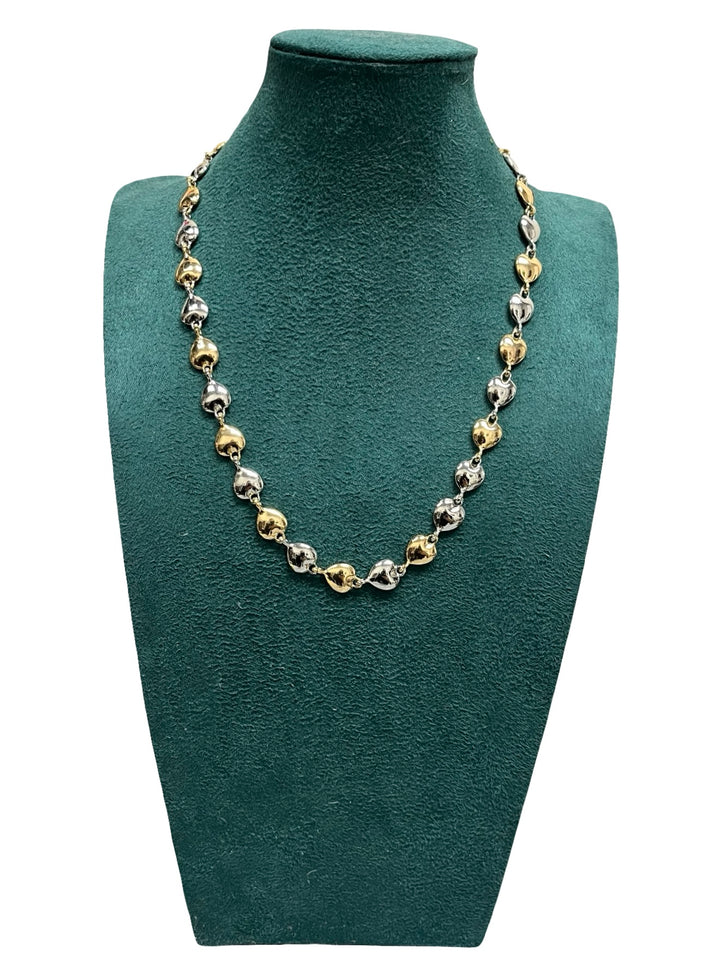 Silver & Gold Short Statement Necklace