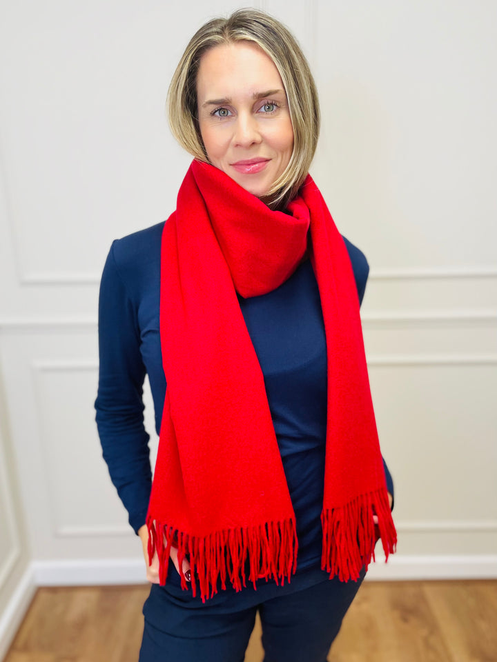No.121 Classic Soft Scarf-Red