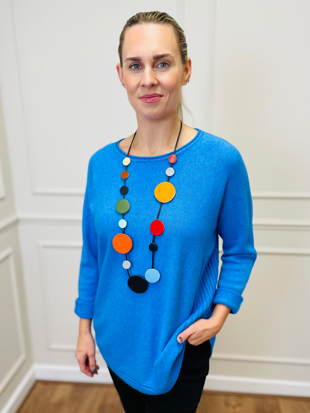 "CLEO" Soft Jumper-Blue