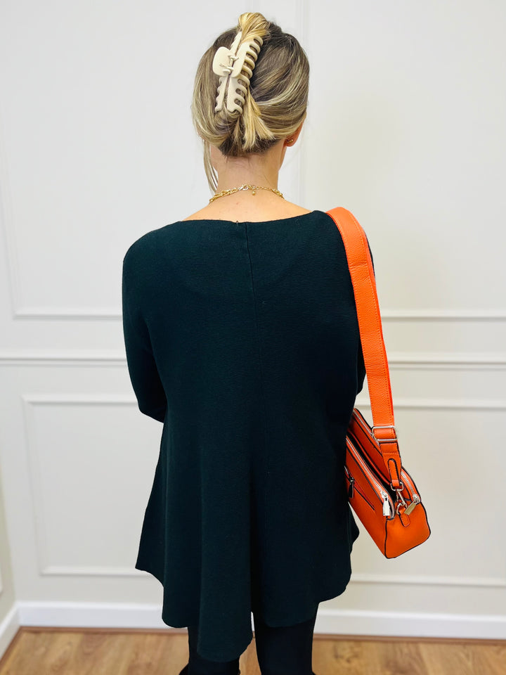 "HARRIET" Basic Soft Jumper-Black