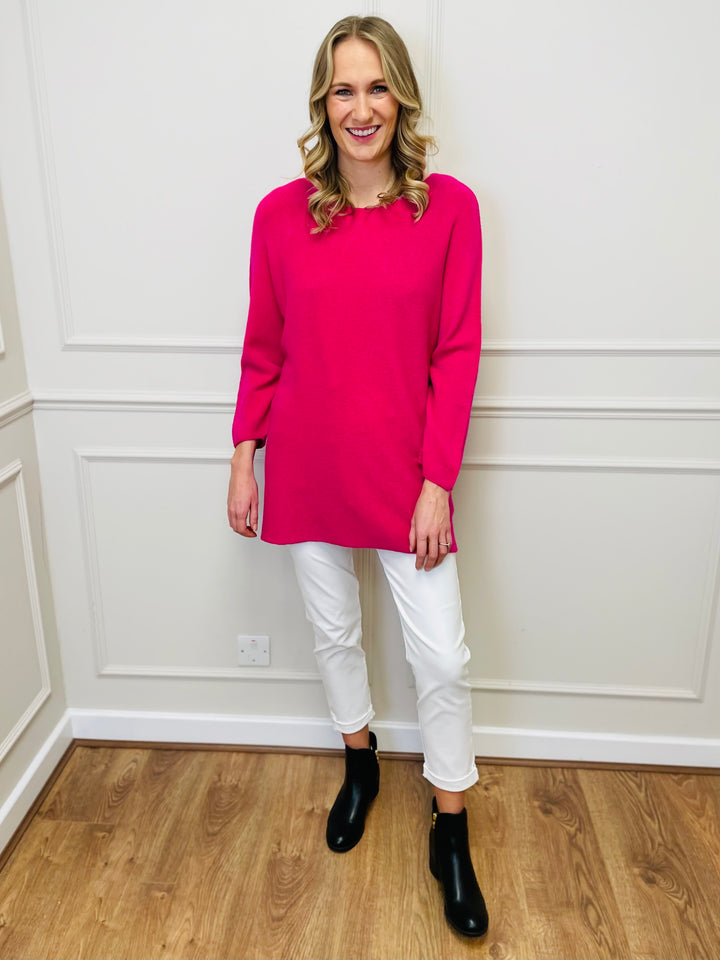 "GINNY" Basic Soft Jumper-Pink