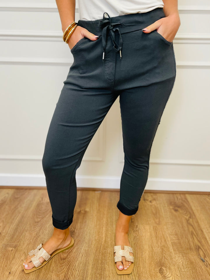 "CARMELA" Embellished MAGIC Trouser-Grey