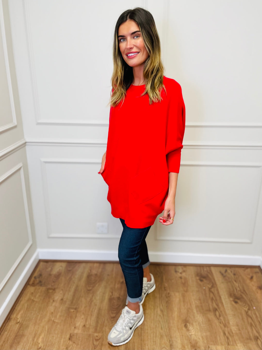 "MOLLY" Super Soft Jumper-Poppy Red