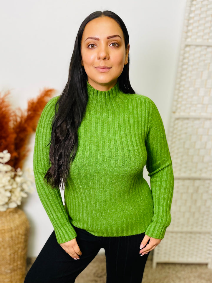 "JESSIE" Ribbed Polo Neck