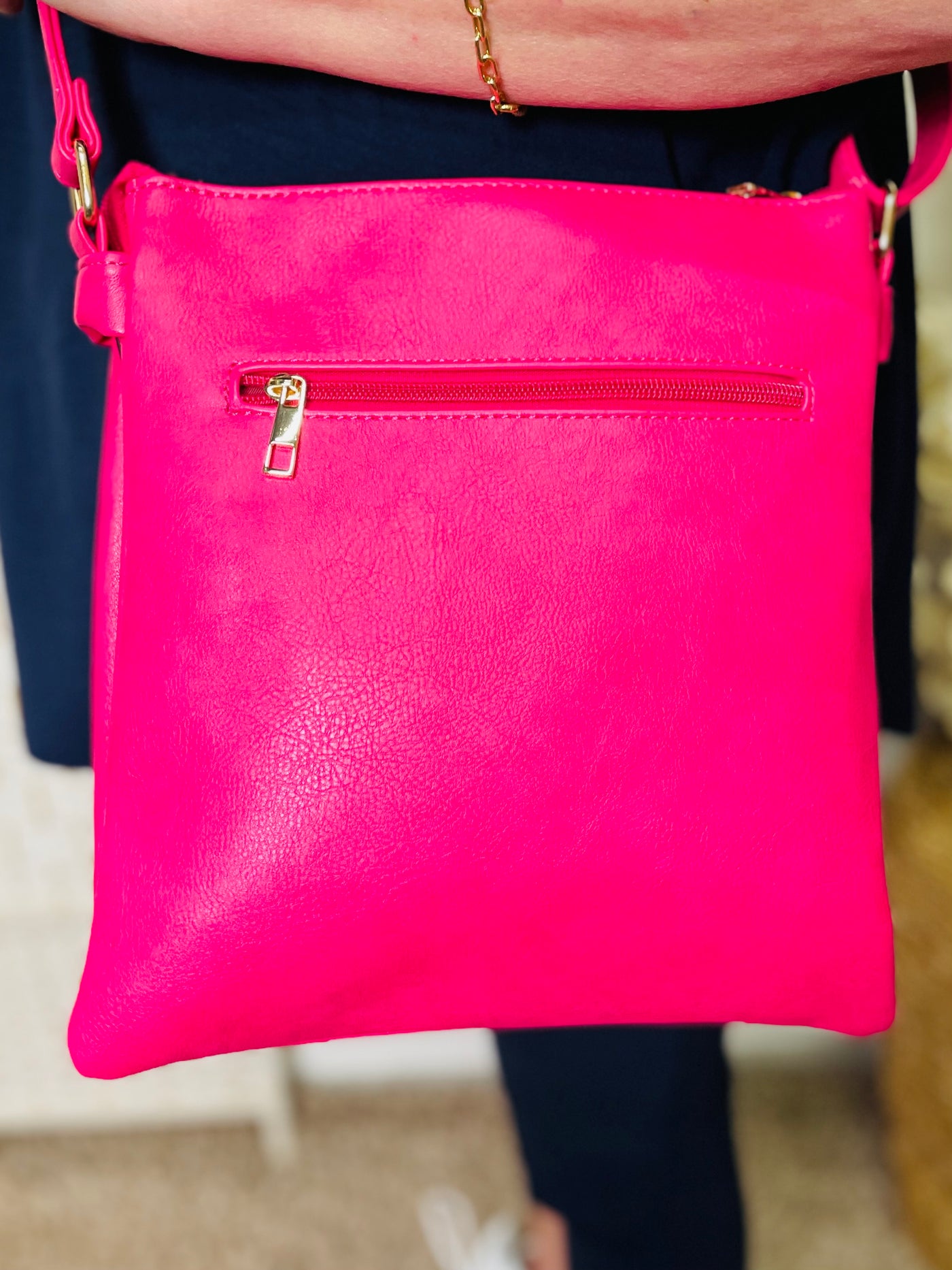 No.4 Crossbody Handbag-Cerise Pink