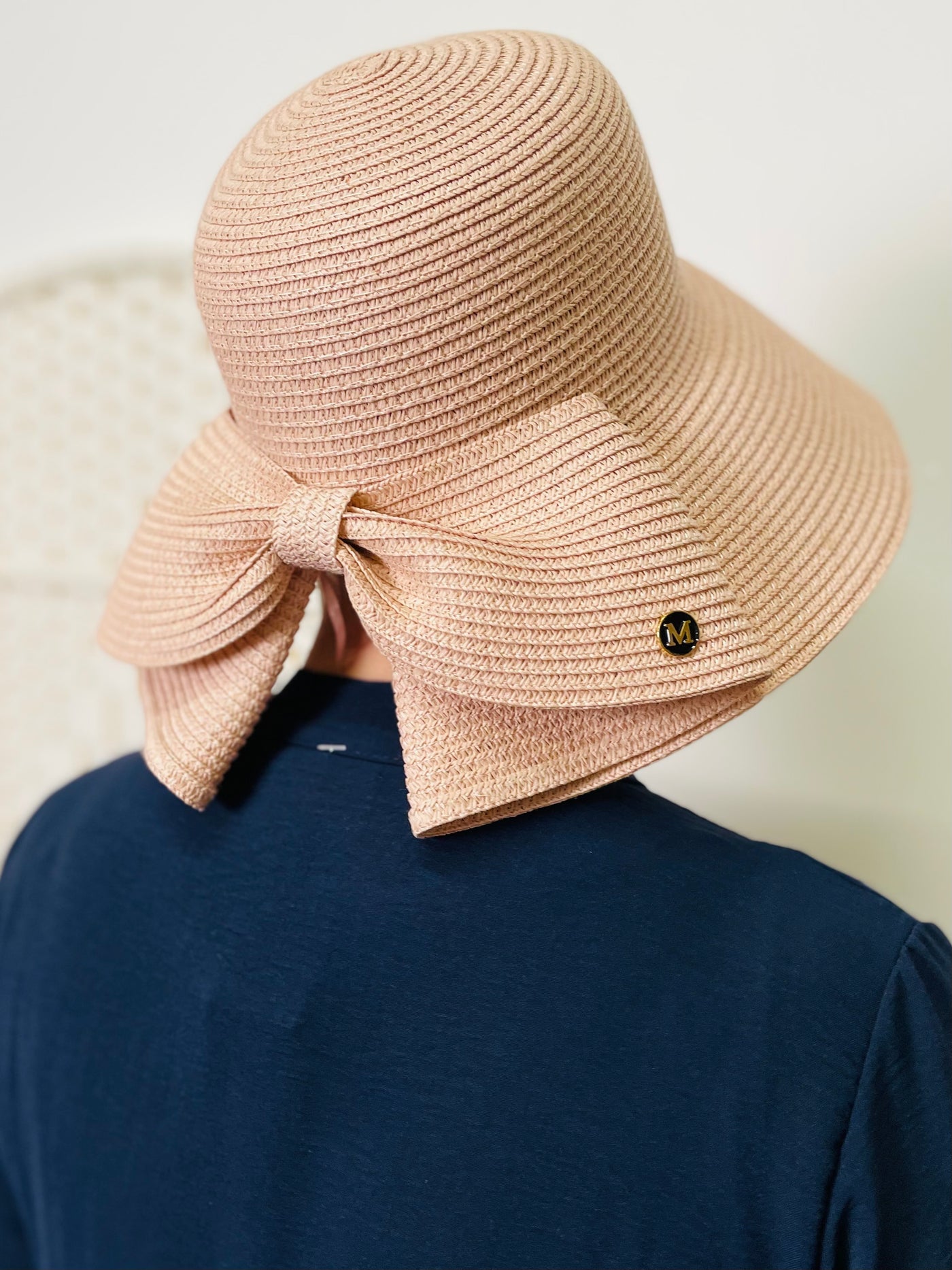 Sun Hat With Bow-Pink