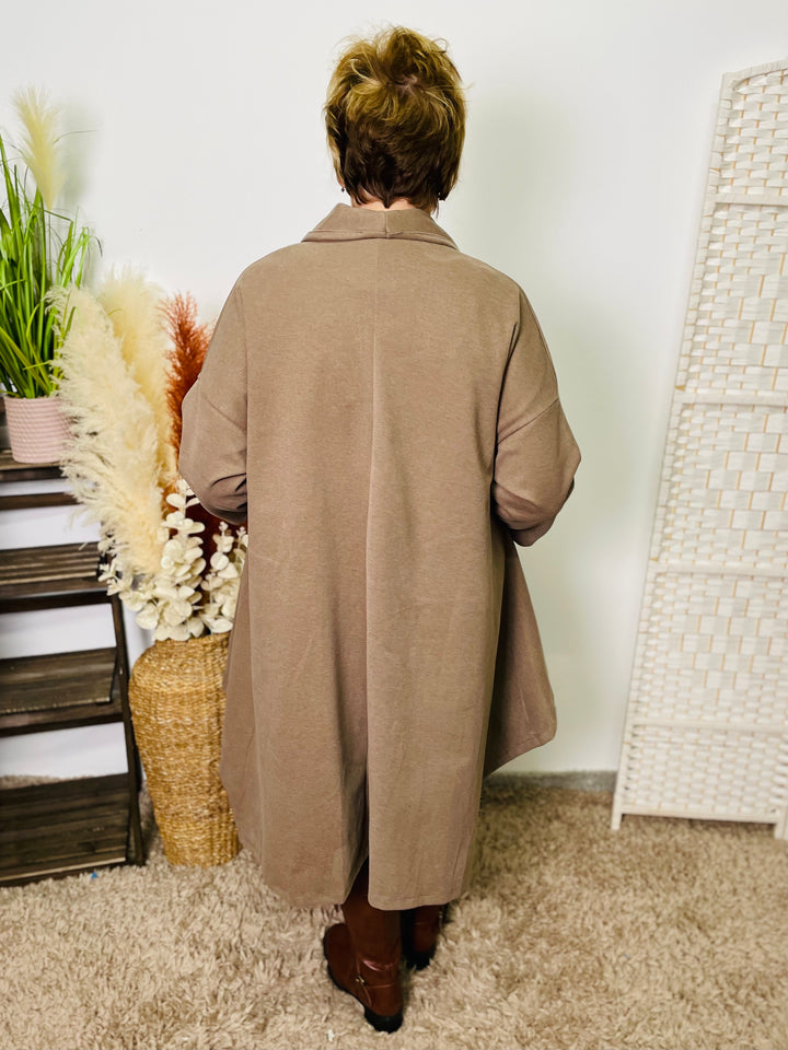 "ALISON" Cape Coat-Mocha