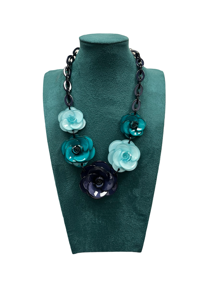 Teal Short Statement Necklace