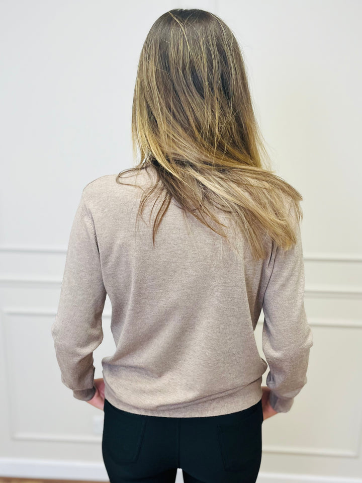 "ROBIN" Polo Neck-Mocha