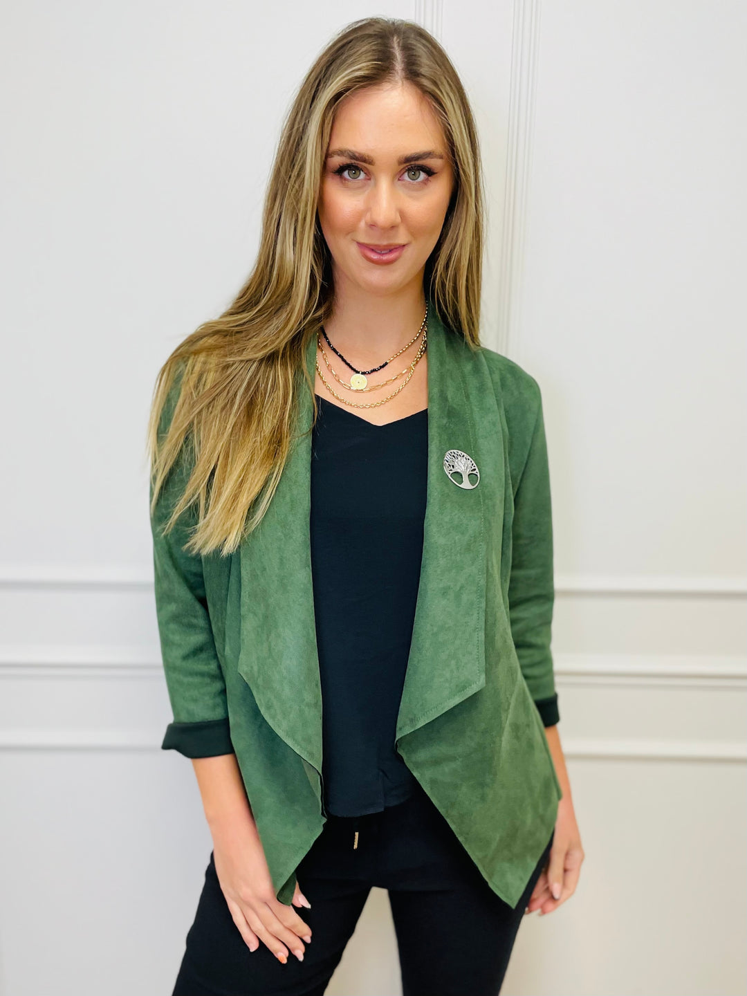 "CROSBY" Short Jacket-Green