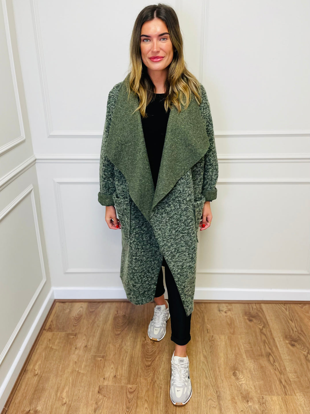 "BAILEY" Waterfall Coat-Green