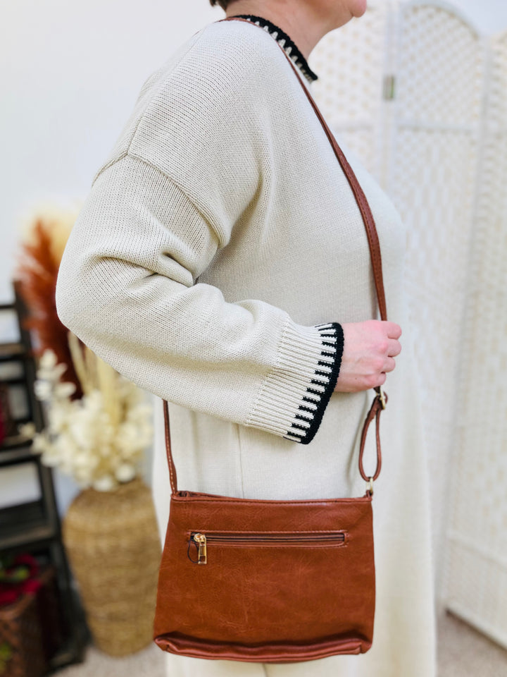 Crossbody Handbag-Tan