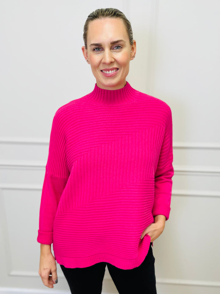 "LULU" Knitted Jumper-Pink