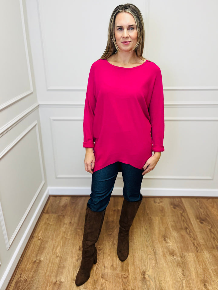 "MALLORY" Basic Soft Jumper-Pink