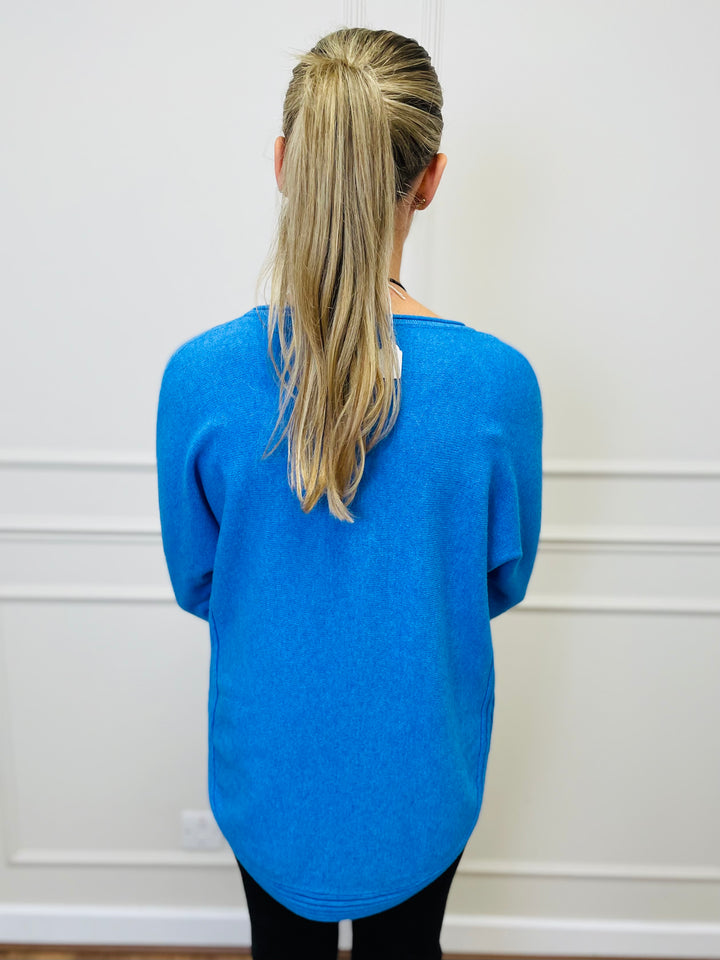 "CLEO" Soft Jumper-Blue