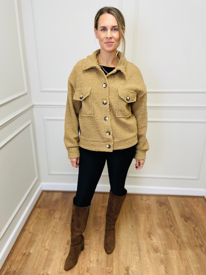 "MARIA" Boucle Jacket-Camel