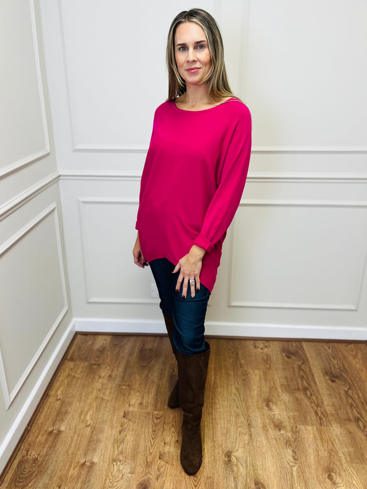 "MALLORY" Basic Soft Jumper-Pink