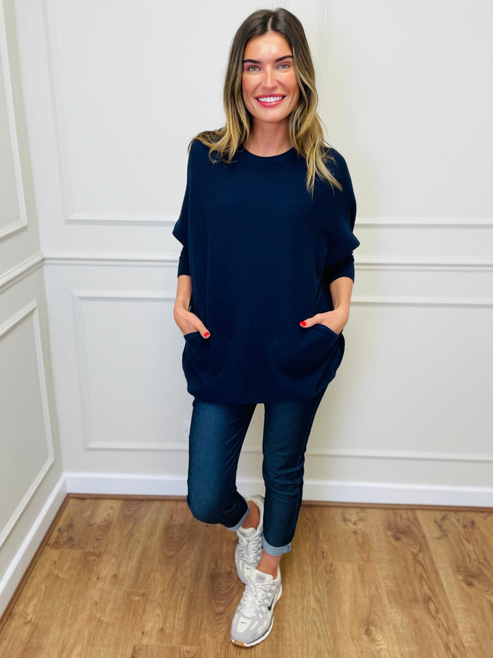 "MOLLY" Super Soft Jumper-Navy