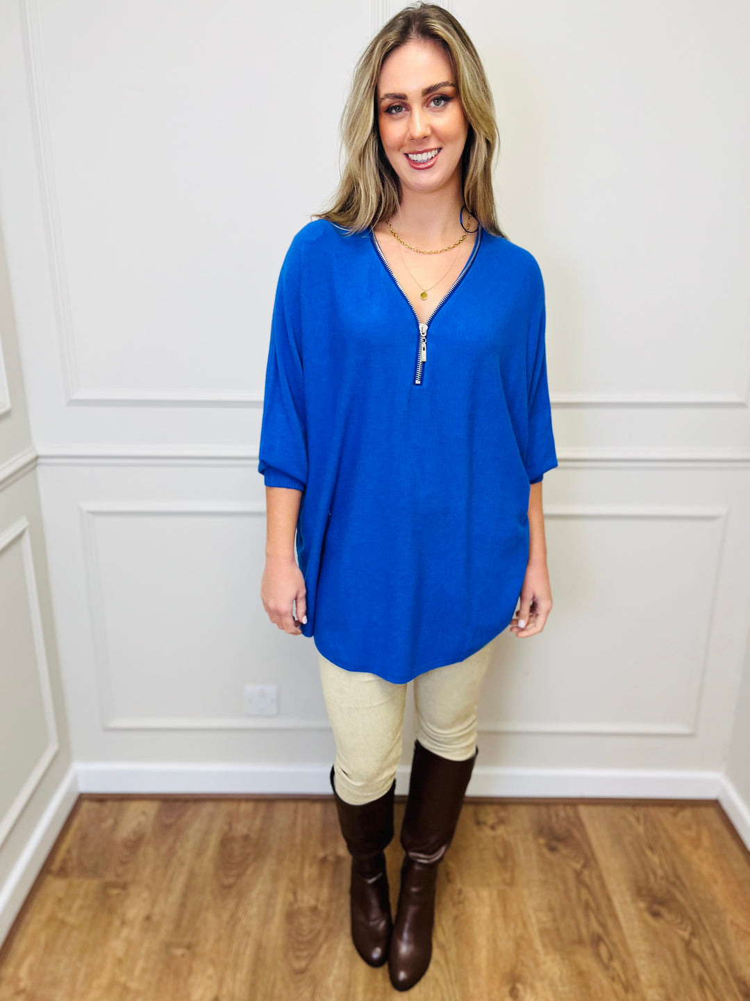 "CASSIDY" Luxury Soft Jumper-Royal Blue