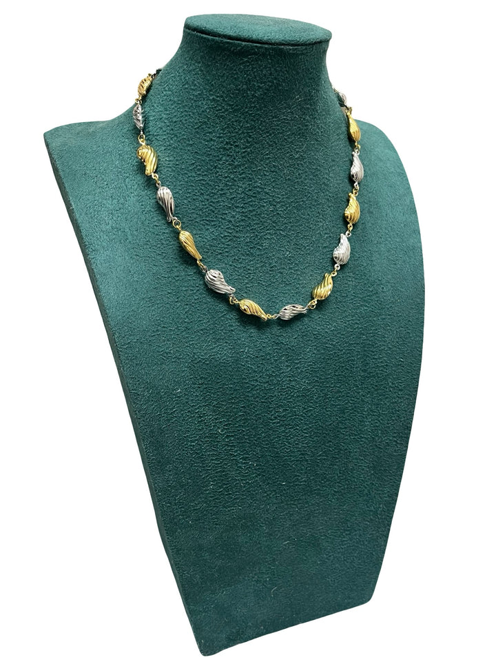 Silver & Gold Short Statement Necklace
