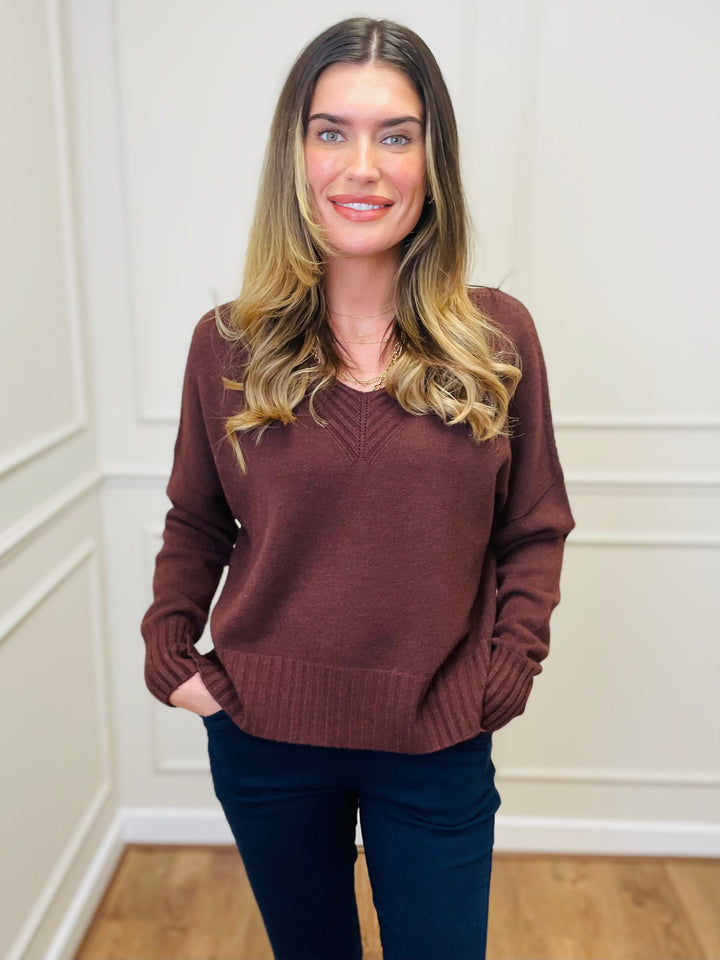 "KIKO" LUXURY Fine Knit Jumper-Brown