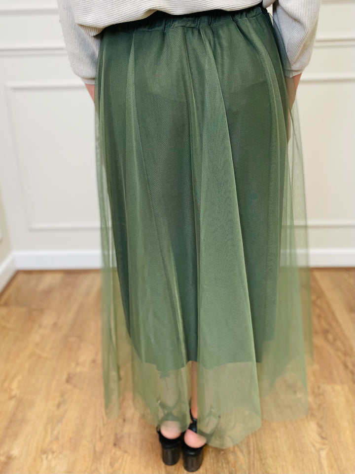 "IZZY" Tulle Skirt-Green