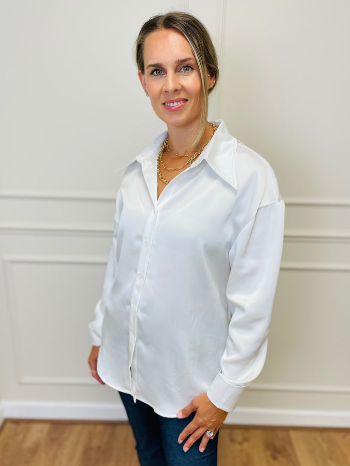 "ELEANOR" PREMIUM COLLECTION Shirt-White