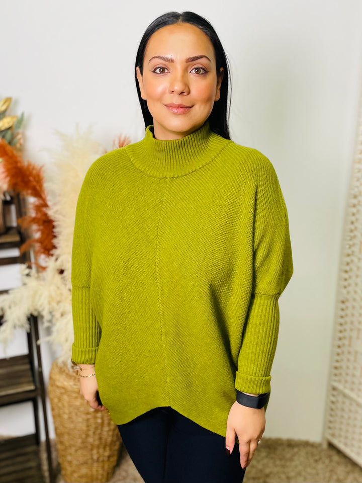 "BLAKE" Knitted Jumper-Lime Green