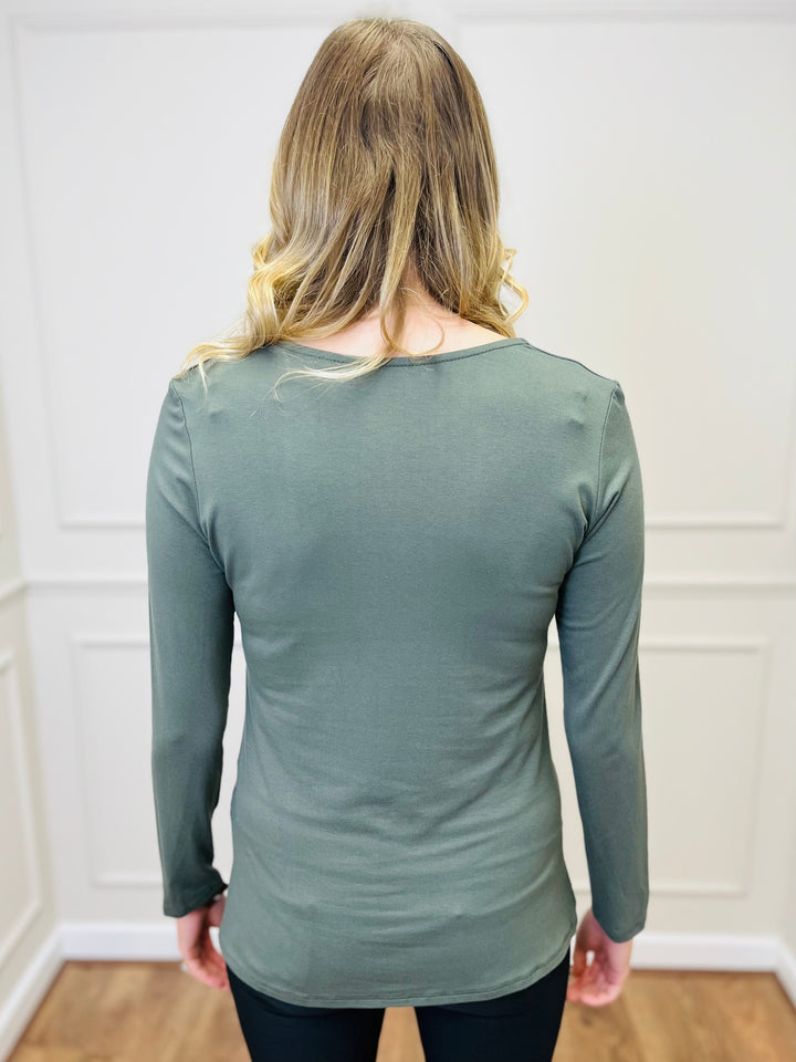 The Essential Long Sleeve "Magic" Vest-Green