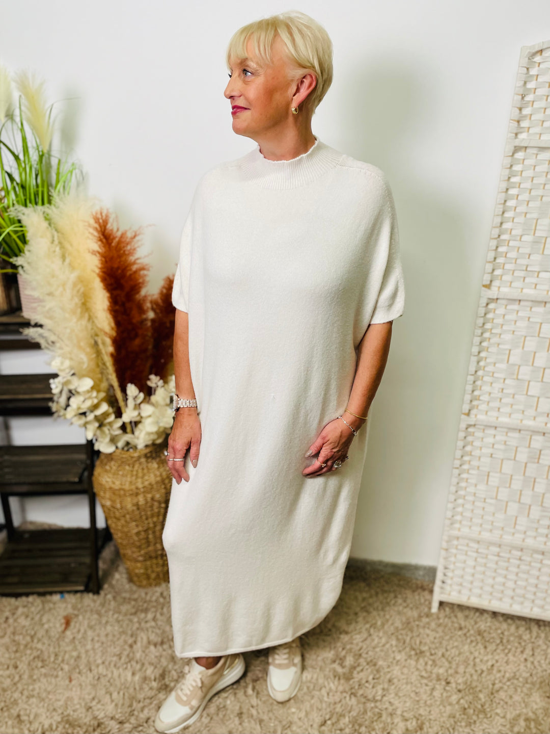 "SANDY" Maxi Jumper Dress-Cream