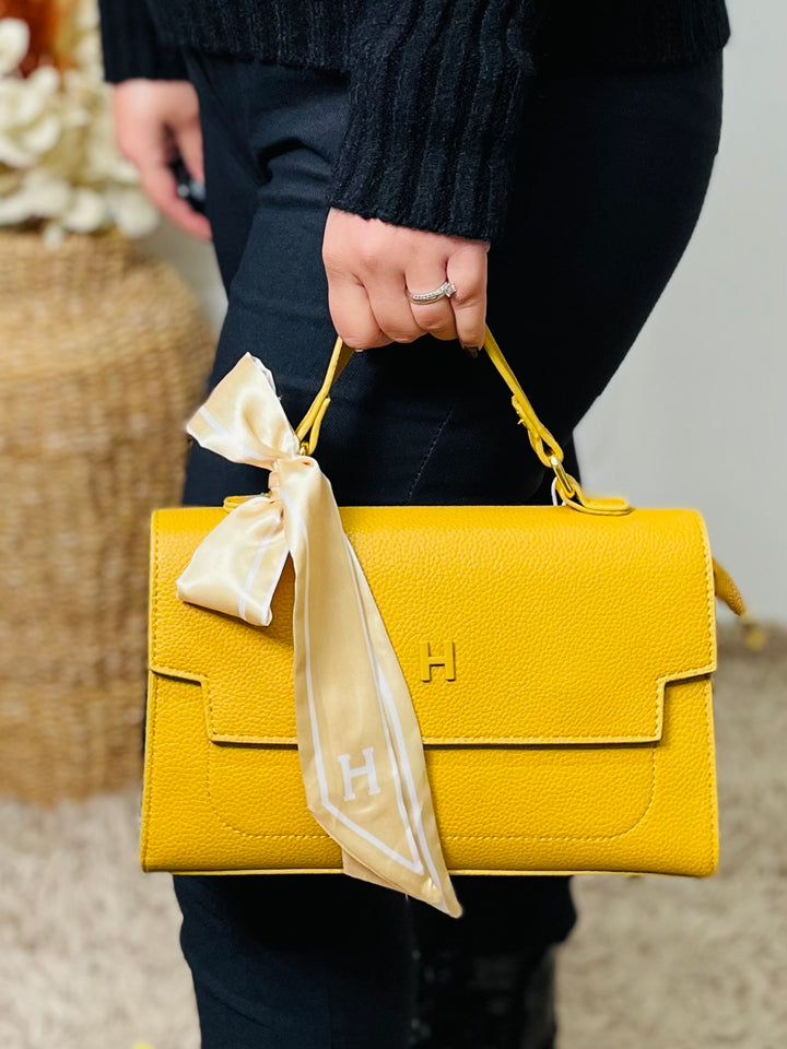 No.33 Designer Inspired Handbag-Mustard