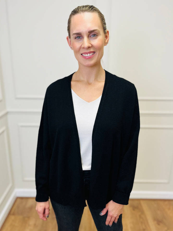 "MILA" Soft Knit Cardigan-Black