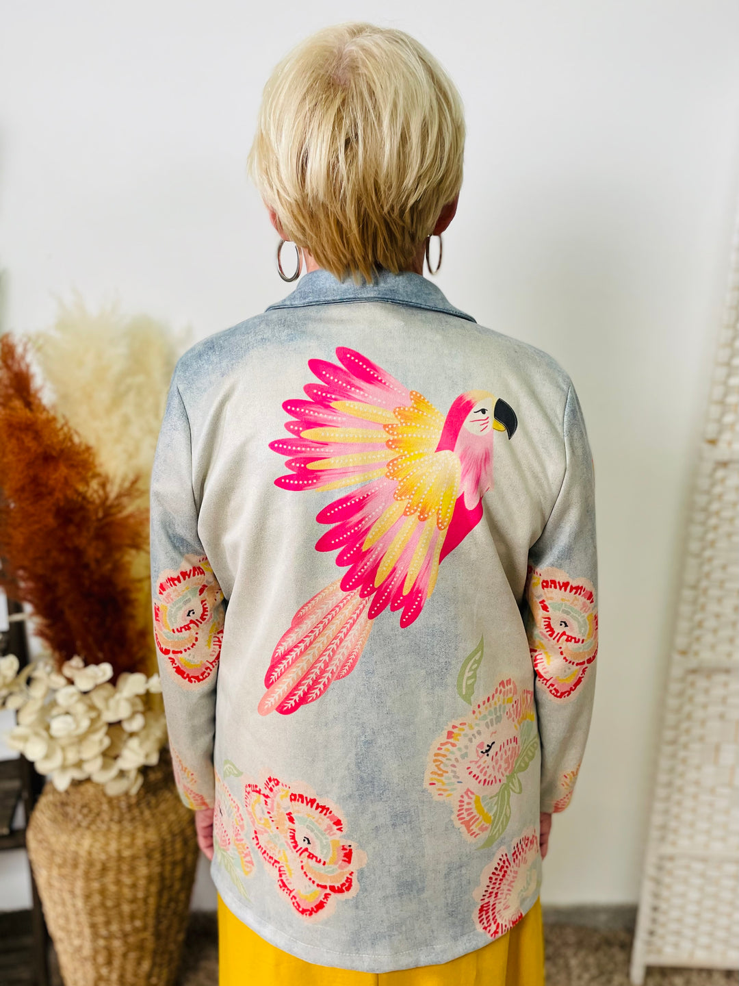 "CROSBY" Artistic Print Jacket-Blue & Multicolour