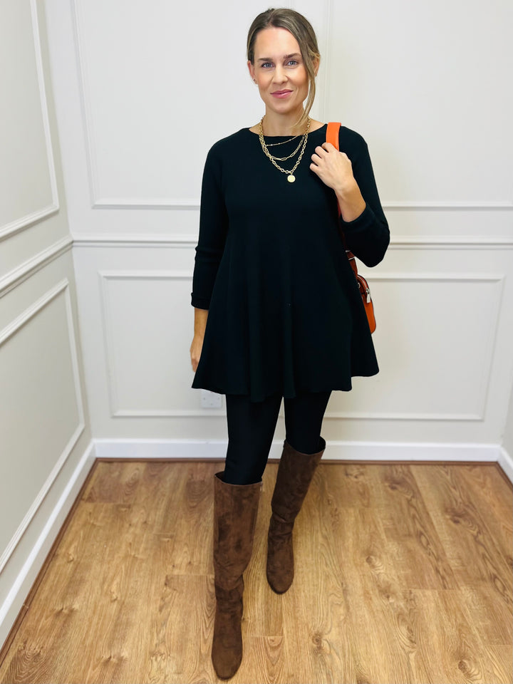 "HARRIET" Basic Soft Jumper-Black