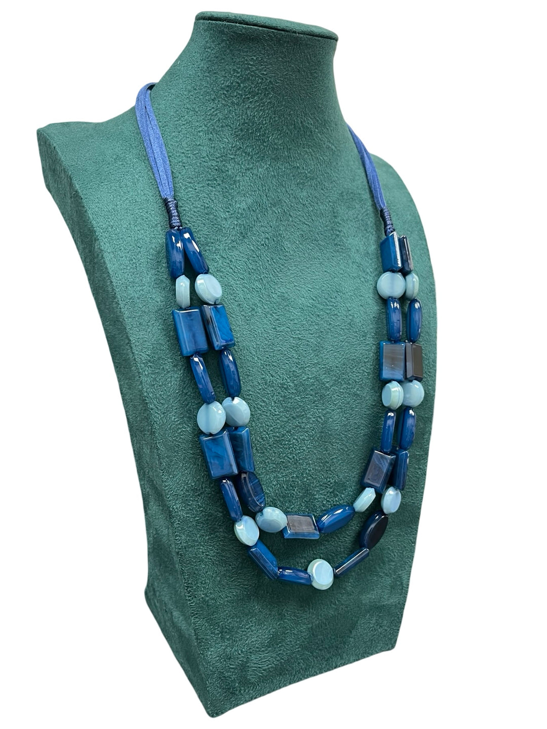 Blue Short Statement Necklace