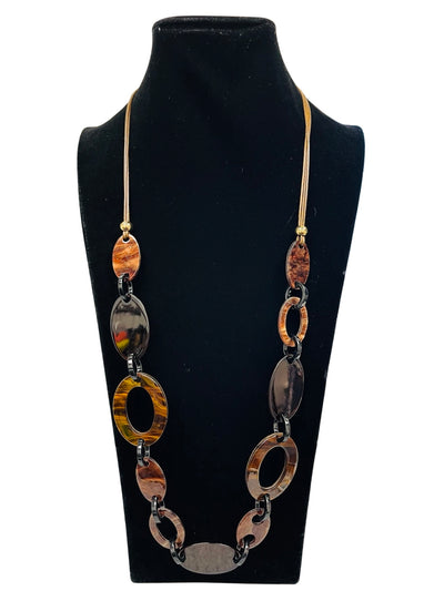Tan Long Statement Necklace