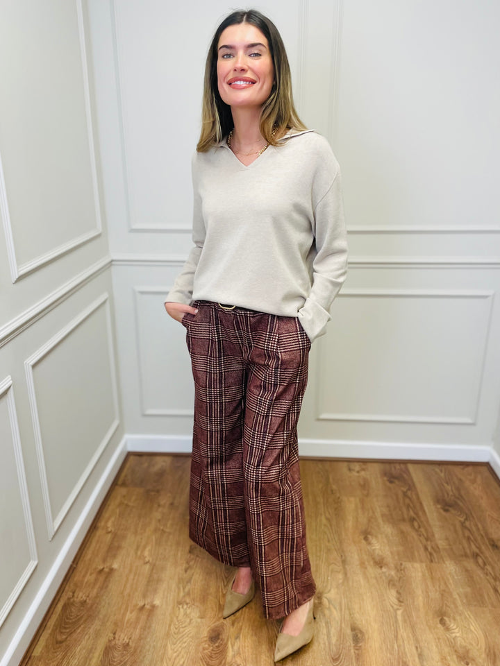 "NIKO" LUXURY Fine Knit Jumper-Sand