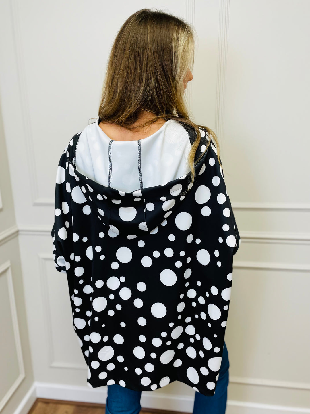 "CECE" PREMIUM COLLECTION Rain Coat-Black & White