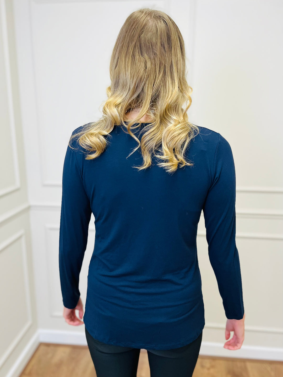 The Essential Long Sleeve "Magic" Vest-Navy