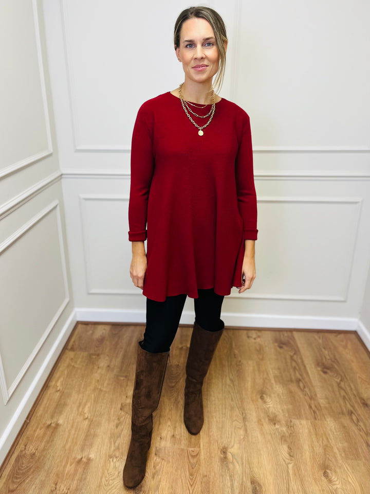 "HARRIET" Basic Soft Jumper-Wine