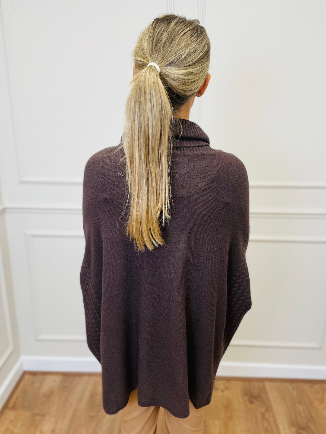 "SABRINA" Oversized Jumper-Brown