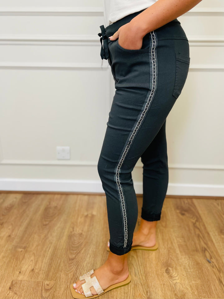 "CARMELA" Embellished MAGIC Trouser-Grey