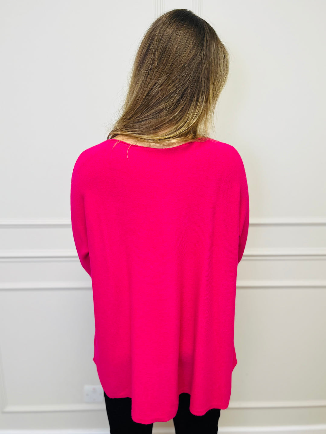 "GEORGIA" Basic Soft Jumper-Pink