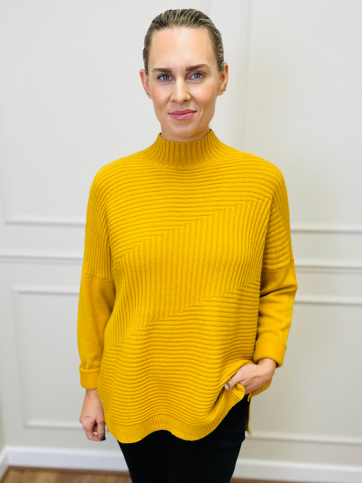 "LULU" Knitted Jumper-Mustard