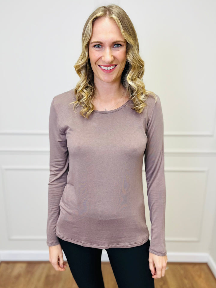 The Essential Long Sleeve "Magic" Vest-Mocha