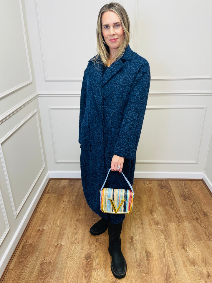 No.81 Striped Woven Bag-Grey & Multicolour