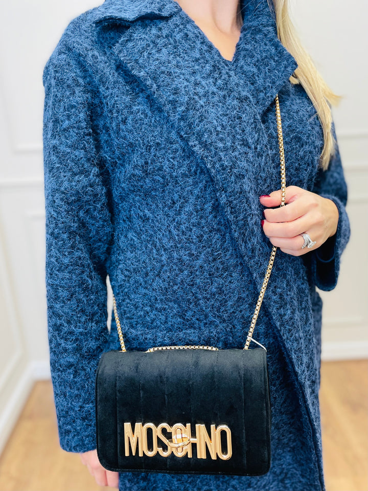 No.80 Quilted Velvet Bag-Black