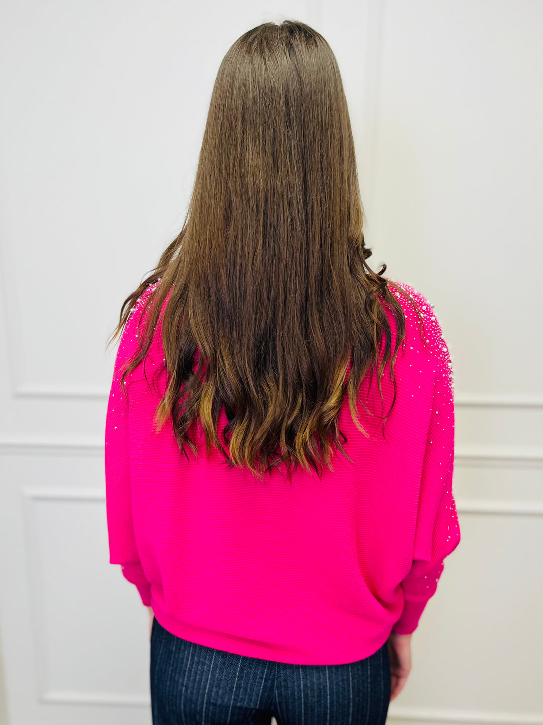 "MAYA" Pearl Jumper-Pink